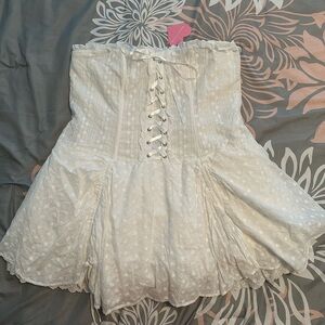 White Tube Lace Dress